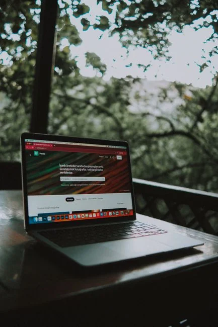 Focused shot of a laptop displaying the Pexels login page, highlighting modern digital interface.